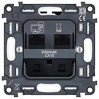 Механизм розетки телефонной RJ-11 со шторкам Ambrella Volt QUANT VM189 в Нижнем Новгороде