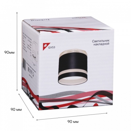 Накладной светильник 53001-9.5-001LD GX53+LED3W BK в Нижнем Новгороде фото 8