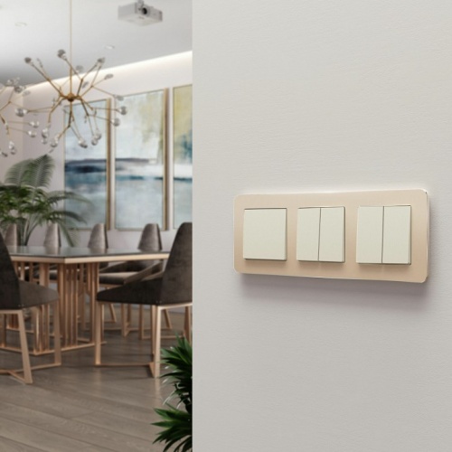 Выключатель проходной двухклавишный Werkel айвори матовый W1122062 в Нижнем Новгороде фото 3