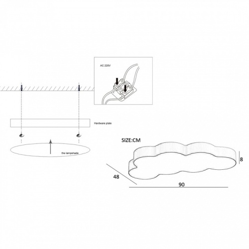 Накладной светильник Imperiumloft CLOUD Розовый CLOUD01 в Нижнем Новгороде фото 5