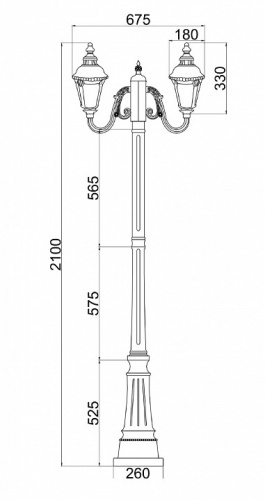 Фонарный столб Maytoni Goiri O028FL-03BZ в Дзержинске фото 2