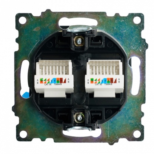 Розетка двойная Ethernet RJ-45 без рамки Stekker Катрин 50007 в Нижнем Новгороде фото 6