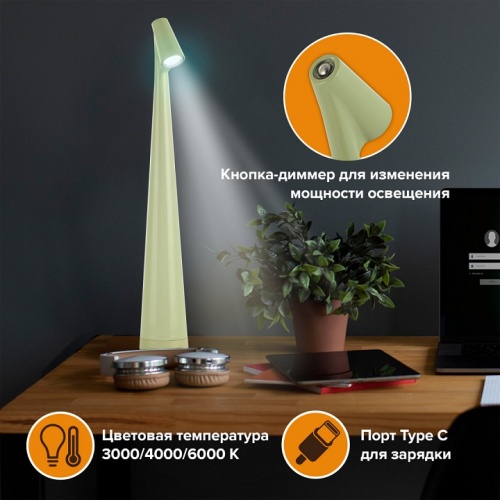 Настольная лампа декоративная Arte Milano  128101/H350/3-6K/3W Green в Нижнем Новгороде фото 7