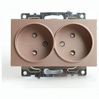 Розетка двойная без заземления и со шторкой, без рамки Stekker Катрин 39597 в Нижнем Новгороде