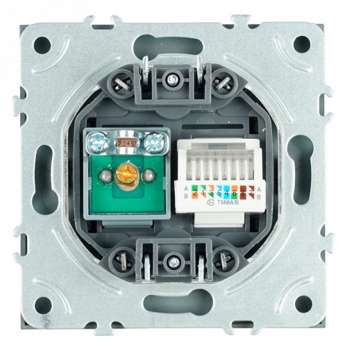 ТВ-розетка и розетка Ethernet RJ-45 без рамки Stekker Эмили 49924 в Нижнем Новгороде фото 5