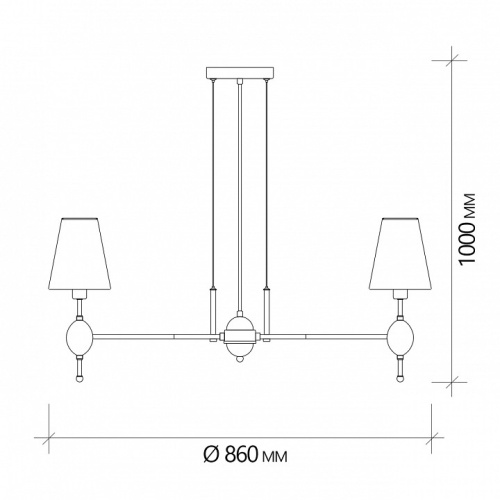Подвесная люстра Escada Elegy 2106/8S в Нижнем Новгороде фото 7