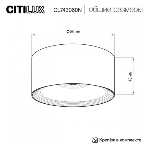 Накладной светильник Citilux Rover CL743060N в Соколе фото 4