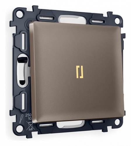 Выключатель одноклавишный с подсветкой без рамки Ambrella Volt ALFA MA632010 в Нижнем Новгороде