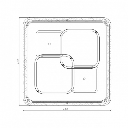 Накладной светильник Escada Module 10235/4LED SQUARE в Симе фото 3