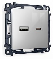 Розетка 2хUSB type A и C без рамки Ambrella Volt ALFA MA411010 в Нижнем Новгороде