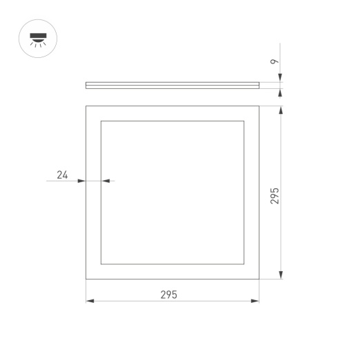 Светильник DL-INTENSO-S300x300-18W Warm3000 (WH, 120 deg, CRI90, 230V) (Arlight, IP40 Металл, 5 лет) в Зеленогорске