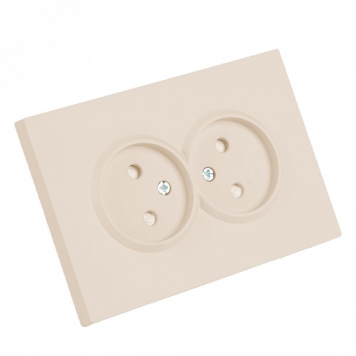 Розетка двойная без заземления и со шторкой Stekker Эмили 49903 в Нижнем Новгороде фото 7