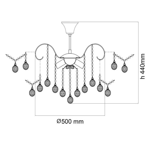 Подвесная люстра MW-Light Жемчуг 9 232016406 в Городце фото 4