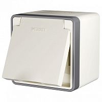 Розетка влагозащищенная с заземлением и со шторками Werkel Gallant (слоновая кость) W5071203 в Нижнем Новгороде