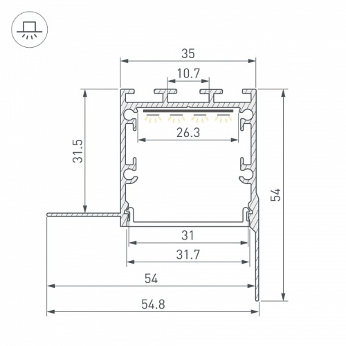 Профиль накладной Arlight LINIA32-FANTOM-EDGE-2000 056263 в Нижнем Новгороде фото 2