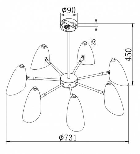 Люстра на штанге Freya Aida FR5852-CL-07-W в Нижнем Новгороде фото 4
