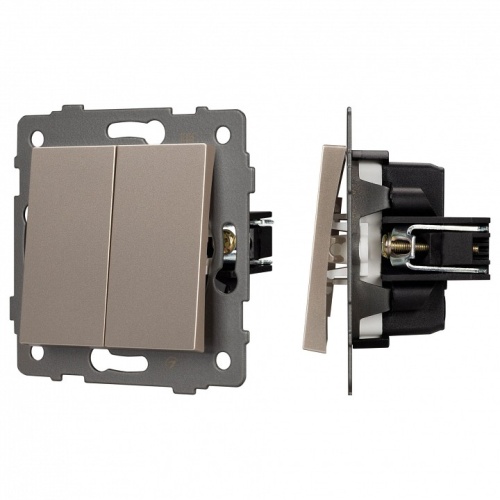 Выключатель проходной двухклавишный без рамки Arlight SWT 049895 в Нижнем Новгороде