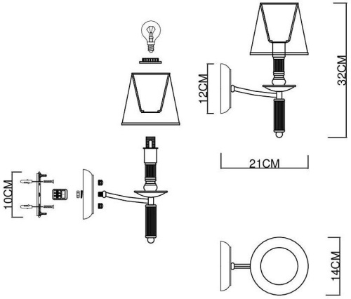 Бра EVOLUCE Vinci SLE1115-201-01 в Белово фото 2