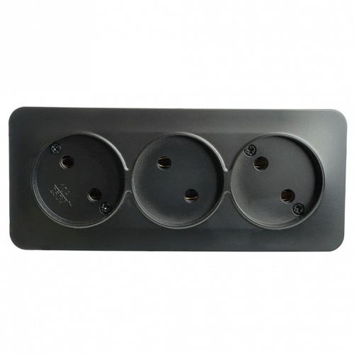 Розетка тройная без заземления Stekker София 49500 в Нижнем Новгороде фото 5