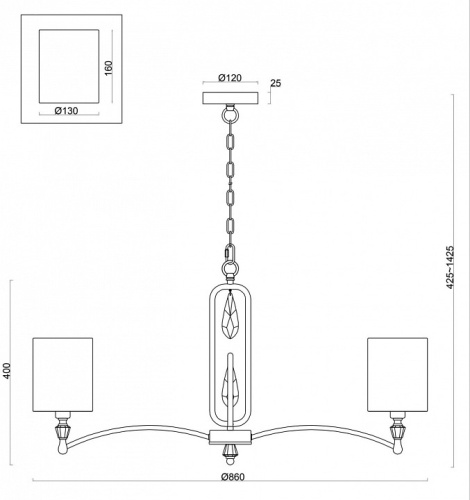 Подвесная люстра Freya Riverside FR1007PL-08BS в Качканаре фото 3