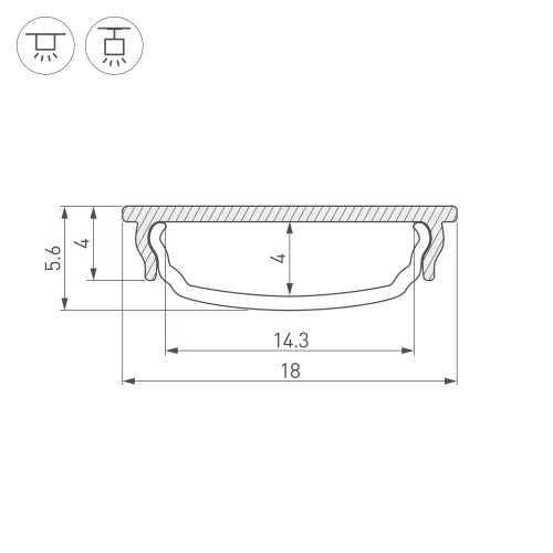 Профиль ARH-BENT-W18-2000 ANOD BLACK (Arlight, Алюминий) в Новочеркасске фото 7