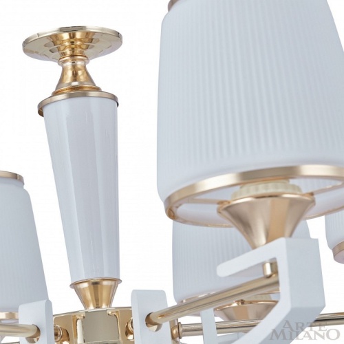Подвесная люстра Arte Milano Florentia-2457 302457/8 Wh/Gd в Нижнем Новгороде фото 7