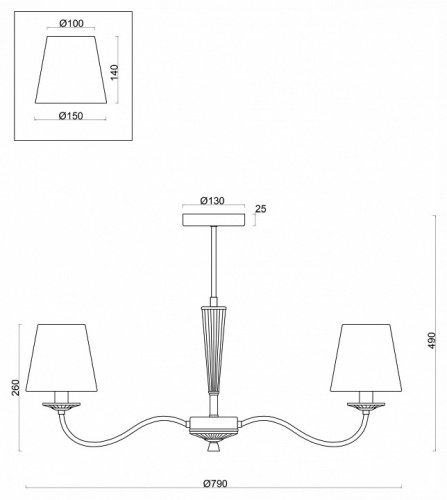Люстра на штанге Freya Osborn FR2027PL-07BS в Нижнем Новгороде фото 3