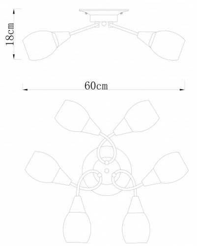 Потолочная люстра Arte Lamp Penny A2701PL-6CC в Симе фото 2