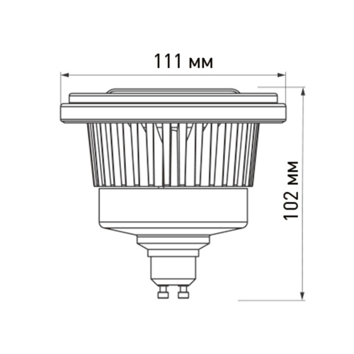 Лампа AR111-FORT-GU10-15W-DIM Day4000 (Reflector, 24 deg, 230V) (Arlight, Металл) в Качканаре фото 4