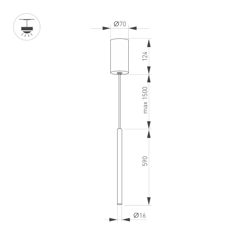 Светильник SP-UMBRA-HANG-V-L600-10W Day4000 (GD, 120 deg, 230V) (Arlight, IP20 Металл, 3 года) в Яранске фото 5