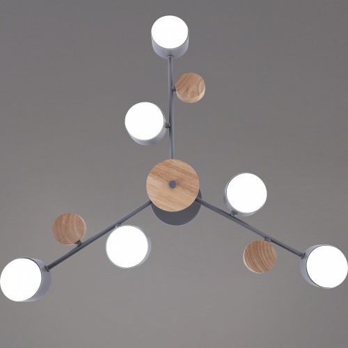 Люстра на штанге 03758-0.3-06 GREY+WOOD GX53 в Нижнем Новгороде фото 4