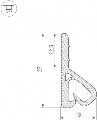 Профиль для контурной подсветки натяжного потолка Arlight  039518 в Нижнем Новгороде фото 2