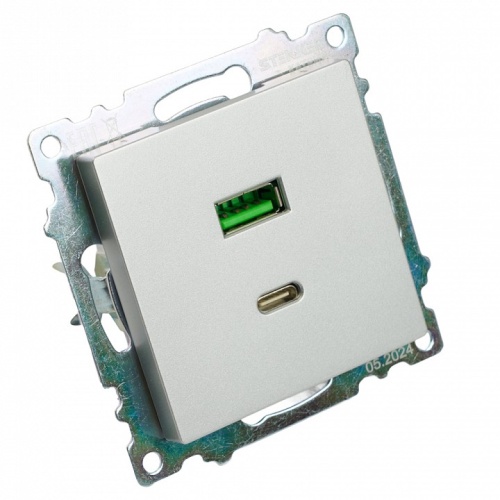 Розетка 2хUSB type A и C без рамки Stekker Катрин 50054 в Нижнем Новгороде фото 3