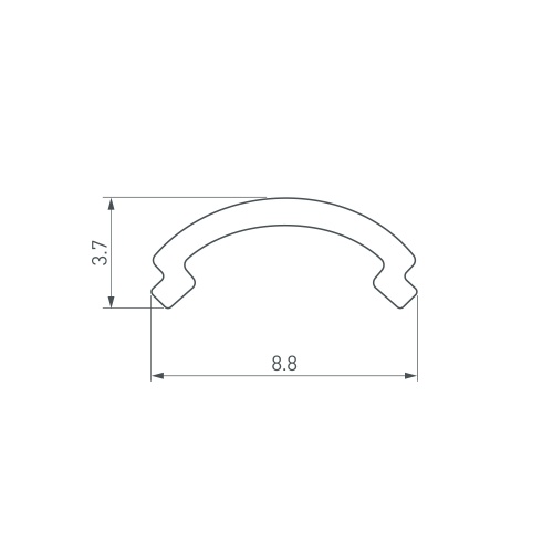 Экран ARH-KANT-H8-2000 Round Opal (Arlight, Пластик) в Тольятти фото 3