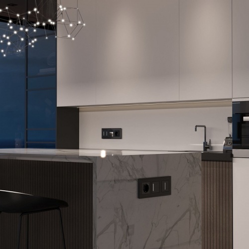 Выключатель сенсорый одноклавишный с подсветкой и функцией Wi-Fi, без рамки Werkel черный W4513008 в Нижнем Новгороде фото 2