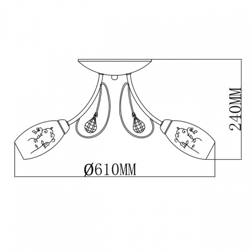 Потолочная люстра MW-Light Фиеста 2 267013403 в Чебоксарах фото 3