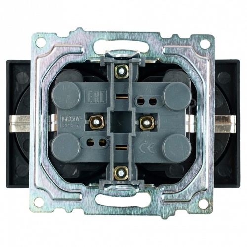 Розетка двойная с заземлением и со шторкой, без рамки Stekker Катрин 39612 в Нижнем Новгороде фото 2