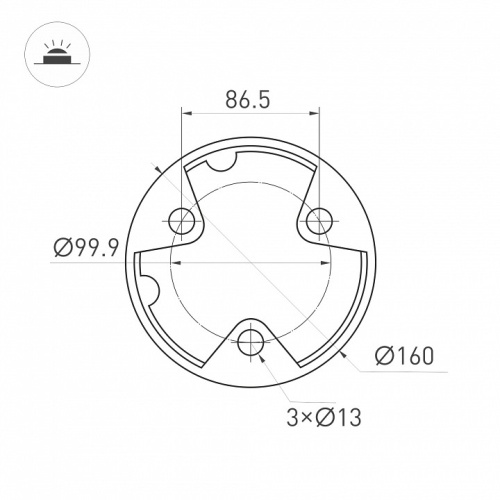 Наземный низкий светильник Arlight LGD-FRESNEL-BOLL 045539 в Нижнем Новгороде фото 3