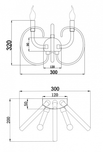 Бра Maytoni Atlanta MOD051WL-02TR в Дзержинске фото 4