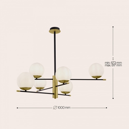 Люстра на штанге Maytoni Nostalgia MOD048PL-06G в Нижнем Новгороде фото 2