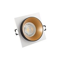 DK2402-GD Встраиваемый светильник, IP 20, 50 Вт, GU10, черный/золотой, алюминий в Петровом Вале