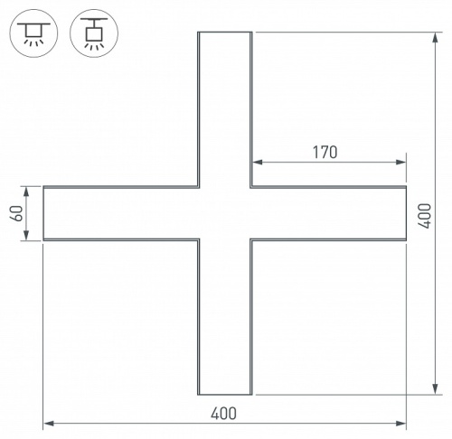 Соединитель угловой X-образный накладной Arlight S-LUX 030143 в Нижнем Новгороде фото 3