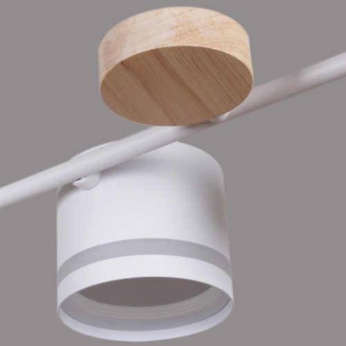 Люстра на штанге 68730-0.3-08 GX53 WH+WOOD в Нижнем Новгороде фото 3