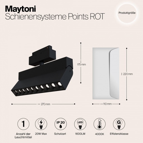 Светильник на штанге Maytoni Points TR015-2-20W4K-B в Ермолино фото 4