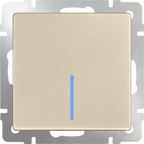 Выключатель одноклавишный с подсветкой без рамки Werkel шампань W1110111 в Нижнем Новгороде фото 3