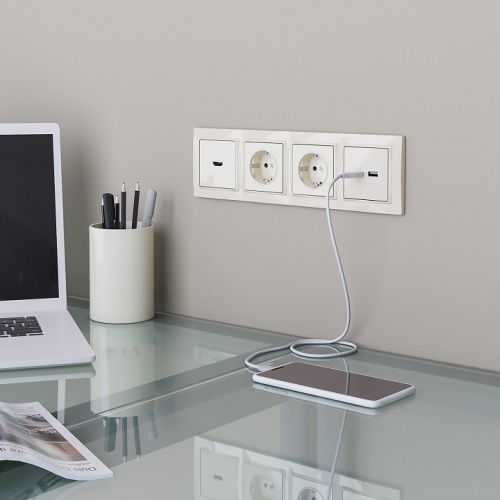 Розетка HDMI без рамки Werkel слоновая кость W1186003 в Нижнем Новгороде фото 4