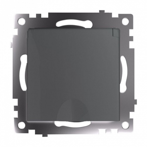 Розетка с заземлением и со шторкой, без рамки с крышкой Stekker Катрин 49424 в Нижнем Новгороде фото 2