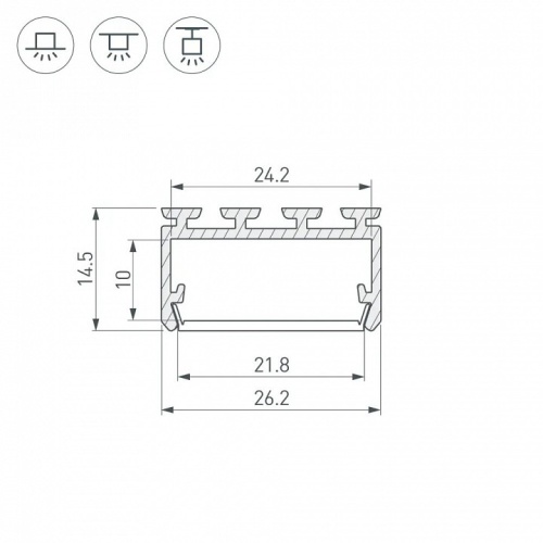 Профиль накладной Arlight PLS-LOCK 044843 в Нижнем Новгороде фото 2