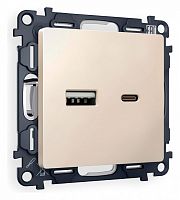 Розетка 2хUSB type A и C без рамки Ambrella Volt ALFA MA331010 в Нижнем Новгороде