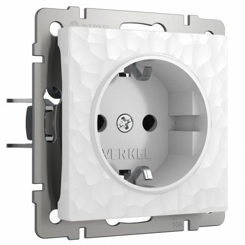 Розетка с заземлением и со шторками, без рамки Werkel Hammer белый W1271101 в Нижнем Новгороде